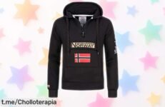 Sudadera con capucha Geographical Norway para hombre, resistente y súper práctica para diario y deporte, ahora con una rebaja que es un auténtico super chollo ¡Pilla la tuya ya antes de que se acaben las pocas unidades!