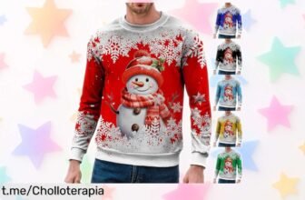 Sudadera de Navidad para hombre con muñeco de nieve, super chollo a precio muy bajo por tiempo limitado. ¡Consigue tu diseño único y añade un toque festivo ya que este descuentazo no durará!
