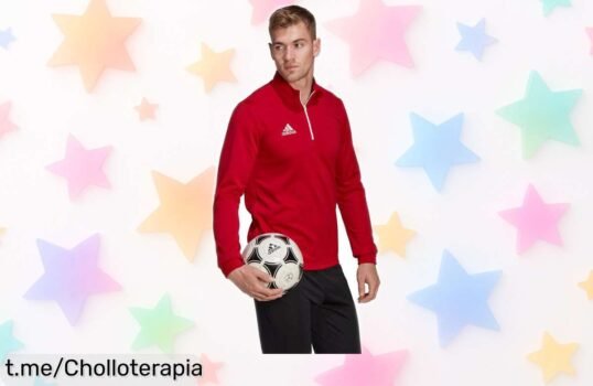 Sudadera deportiva Adidas Entrada 22 para hombre con descuento brutal, un super chollo en azul, rojo y negro que no durará mucho ¡date prisa y consigue esta caída de precio única antes de que vuelen!