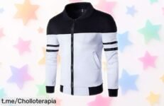 Sudadera sin capucha para hombre talla grande con cremallera y bolsillos, pensada para el frío intenso; precio rebajado por tiempo limitado, un super chollo que vuela ¡consigue la tuya antes de que desaparezca!