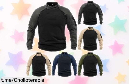 Sudadera táctica para hombre con cremallera y forro polar grueso súper cálido perfecta para el frío rebajada a precio locazo solo por tiempo limitado ¡date prisa que vuelan!