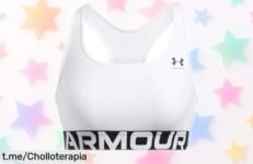 Sujetador deportivo Under Armour Mujer Heatgear Mid, oferta increíble ahora rebajado a precios locos para brillar en el gym y sentirte poderosa. ¡No te lo pierdas!