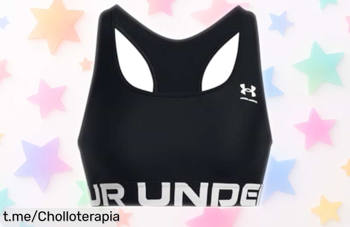 Sujetador deportivo Under Armour UA HG Mid Bra en oferta brutal: diseño moderno y ajuste seguro para que te sientas imbatible. ¡No dejes pasar este chollazo!