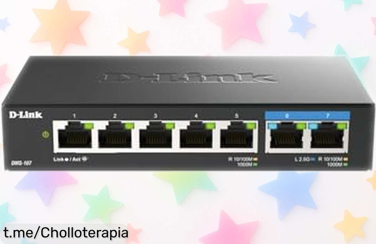 Switch multigigabit DLink DMS107/E: velocidad brutal con dos puertos 2.5G y cinco gigabit a un precio rebajado que sólo dura unos días, ¡aprovecha este ofertón y potencia tu conexión sin complicaciones!