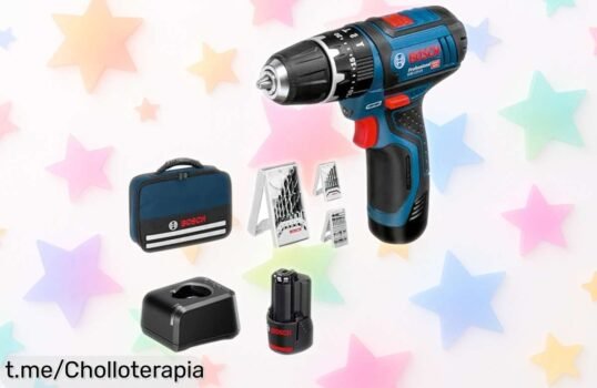 Taladro percutor Bosch 12V GSB 12V15 súper compacto y potente con pack doble batería y accesorios rebajado a precio loco, ¡corre que vuelan estas unidades en este ofertón limitado!