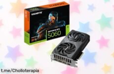 Tarjeta gráfica Gigabyte GeForce RTX 5060 WINDFORCE OC 8G con potencia brutal y memoria GDDR7 en súper chollo de precio rebajado para jugar sin límites, solo pocas unidades disponibles ¡aprovecha ya esta oferta única!