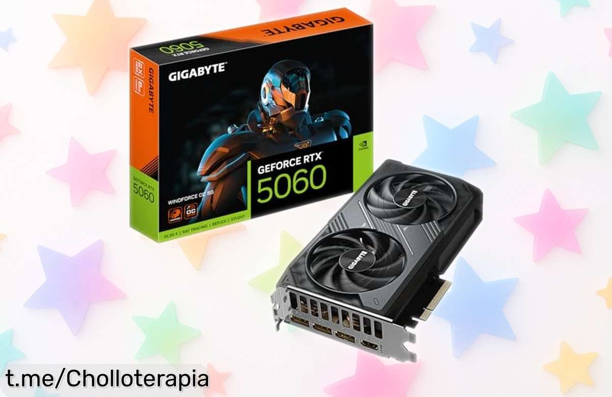 Tarjeta gráfica Gigabyte GeForce RTX 5060 WINDFORCE OC 8G con potencia brutal y memoria GDDR7 en súper chollo de precio rebajado para jugar sin límites, solo pocas unidades disponibles ¡aprovecha ya esta oferta única!
