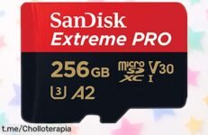 Tarjeta micro SDXC SanDisk Extreme PRO 256 GB súper rápida y ultra resistente con precio rebajado para acción extrema ¡no dejes que se te escape este ofertón único!