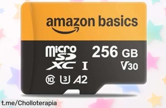 Tarjeta microSDXC Amazon Basics 256 GB, súper rápida y resistente con precio rebajado que no se repetirá ¡guarda vídeos 4K sin esperas y aprovéchala ya antes de que desaparezca esta oportunidad única!