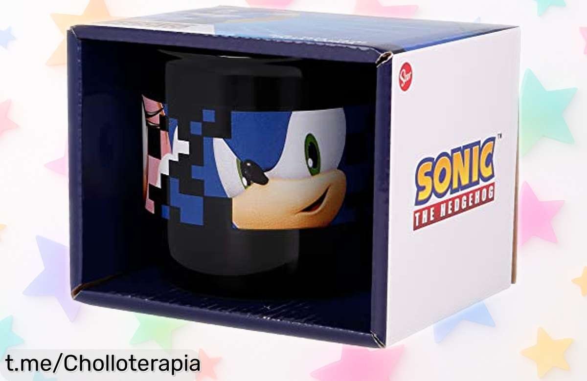Taza cerámica de Sonic para desayuno, ¡super chollo en caja regalo! Disfruta con tus peques de un diseño resistente que soporta mil aventuras y a un precio rebajado que vuela. No esperes más, esta oferta tan única se agota rápido; corre y consigue la tuya antes de quedarte sin ella.