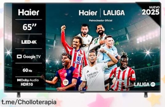 Televisor 4K Haier de 65 pulgadas con imagen espectacular y Google TV, rebajado a un precio muy bajo que no volverás a ver; conexiones súper rápidas para tu mejor entretenimiento ¡Consíguelo ya antes de que se acaben!