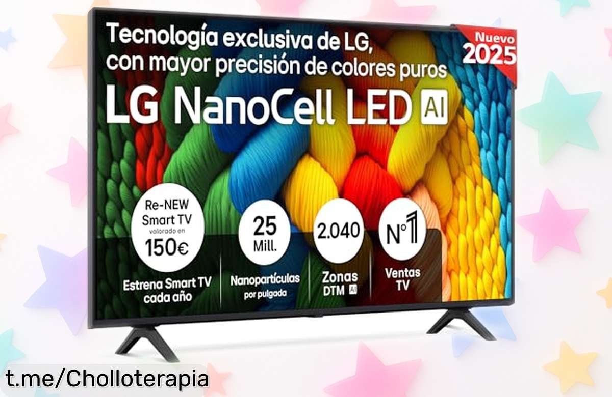 Televisor 50 LG 4K NanoCell con colores alucinantes y superprocesador a precio rebajado imperdible Disfruta juegos, cine y control por voz fácil Date prisa que esta oferta vuela