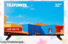 Televisor LED Telefunken 32DTH825 HD, precio rebajado y chollo garantizado. No te quedes sin tu imagen nítida para esos momentos de diversión que tanto esperas. ¡Compra ya!