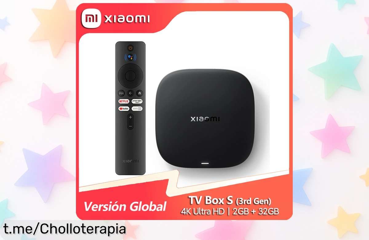 Televisor streaming Xiaomi TV Box S 3ª Gen en 4K con WiFi 6 y Bluetooth rebajado, ideal para Netflix y Prime sin complicaciones, super chollo solo hoy y pocas unidades ¡lánzate antes de que se acabe!