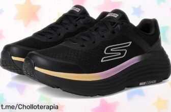 Tenis súper livianos Skechers MAX Cushioning Endeavour Canova para mujer Negro/Rosa, ¡precio rebajado brutal! Siente la energía en cada pisada con esta oferta limitada que vuela. No dejes pasar el chollazo y renueva tu paso ya mismo.