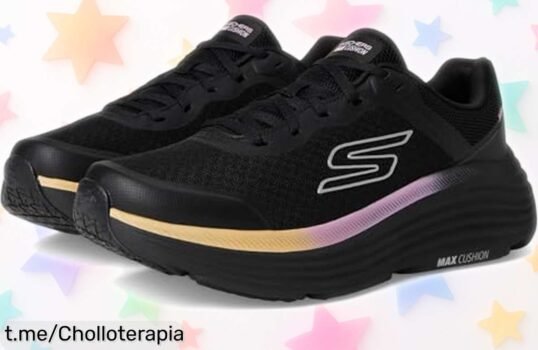 Tenis súper livianos Skechers MAX Cushioning Endeavour Canova para mujer Negro/Rosa, ¡precio rebajado brutal! Siente la energía en cada pisada con esta oferta limitada que vuela. No dejes pasar el chollazo y renueva tu paso ya mismo.