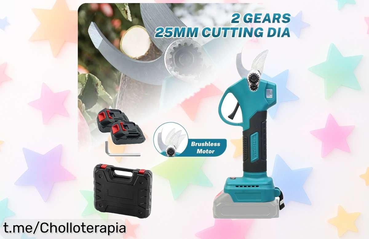 Tijeras eléctricas inalámbricas Makita para jardín, ¡súper chollo rebajado! Cuida tus plantas y bonsáis de manera fácil y rápida. Corre que vuelan, no te quedes sin este ofertón único antes de que se agote.