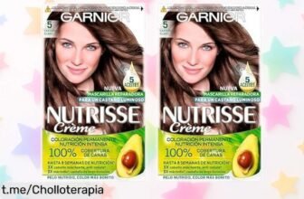 Tinte nutritivo Garnier Nutrisse Creme con mascarilla de 4 aceites, ¡chollazo imperdible en pack de 2 para lucir un color vibrante y llenarte de energía!