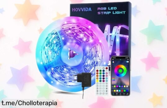 Tira led de 10 metros con 300 luces y millones de colores para animar tu casa al ritmo que quieras, ahora rebajada en un ofertón que se escapa volando ¡hazla tuya antes de que sea tarde!