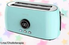 Tostadora digital Cecotec ClassicToast 15000 Blue con ranuras extraanchas para tostar 4 panes simultáneos y control total en seis niveles de tostado precio rebajado que no dura mucho ¡corre que vuelan!