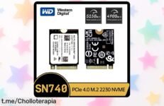 Unidad de estado sólido WD SN740 2TB SSD M2 Gen4 con precio rebajado brutal, velocidad increíble y pocas unidades disponibles ¡corre que vuelan este super chollo temporal para mejorar tu equipo ya!