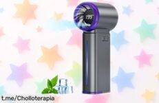 Ventilador de mano turbo Aischens con nanopulverización para refrescarte al momento, energía duradera y ahora rebajado a precio loco ¡no dejes que se escape este super chollo!