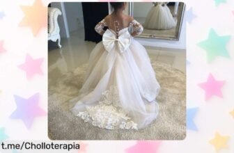 Vestido de fiesta para niñas con tul y encaje que hará brillar a tu princesa en bodas o comuniones, ¡ofertón irresistible! Apresúrate y usa el cupón antes de que desaparezca este chollo único. Asegura un momento especial sin dejar pasar esta oportunidad fantástica.