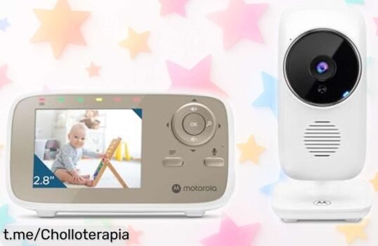 Vigilabebés con cámara Motorola VM483, imagen nítida día y noche y alcance de 300m, precio rebajado que es un super chollo ¡no dejes escapar esta oportunidad única para cuidar a tu bebé!