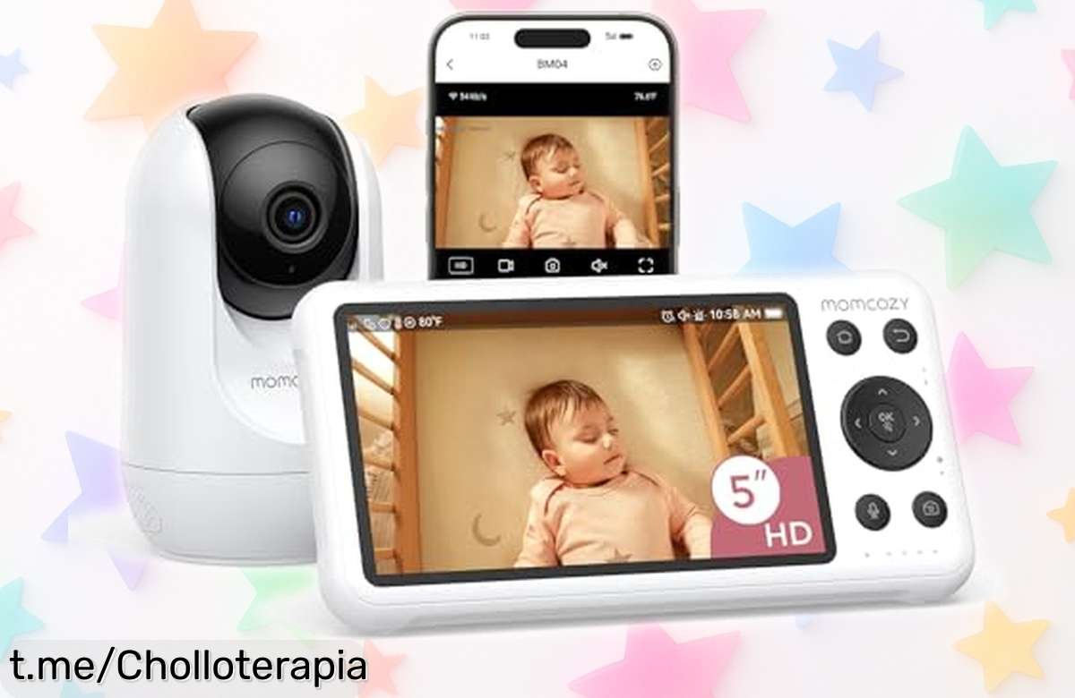 Vigilabebés wifi momcozy con cámara HD y visión nocturna clara precio rebajado venta limitada conecta hasta 20 familiares y recibe alertas instantáneas corre que vuela este chollazo no dura mucho