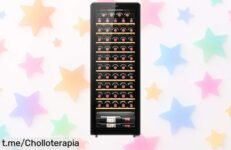 Vinoteca Candy DiVino CWC058 para 58 botellas con control digital y puerta antiUV ahora rebajada ¡super chollo que protege tu vino sin vibraciones listo para disfrutar, precio muy bajo por tiempo limitado corre que vuelan!