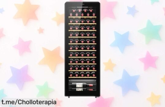 Vinoteca Candy DiVino CWC058 para 58 botellas con control digital y puerta antiUV ahora rebajada ¡super chollo que protege tu vino sin vibraciones listo para disfrutar, precio muy bajo por tiempo limitado corre que vuelan!