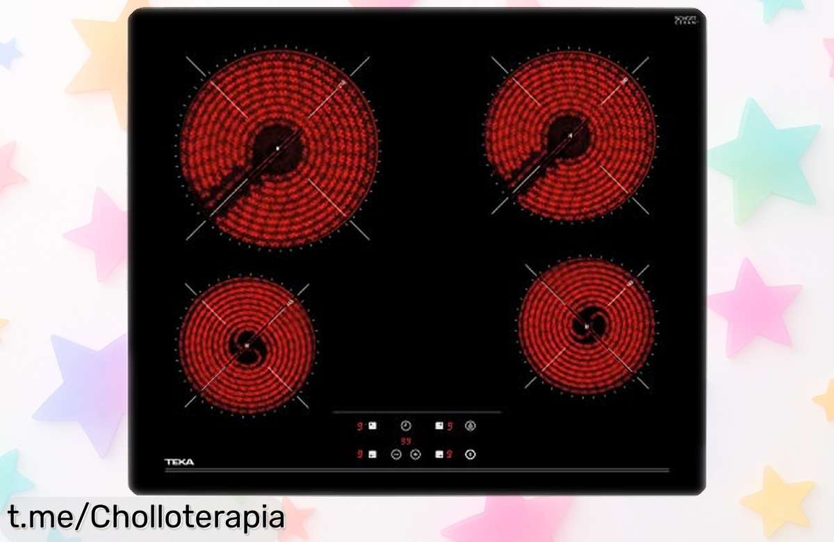 Vitrocerámica de 4 fuegos Teka TZ 6415 con control táctil súper fácil y diseño moderno rebajada a precio muy bajo, ¡corre que vuelan las pocas unidades disponibles!
