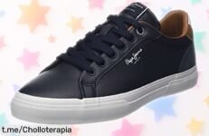 Zapatillas Pepe Jeans Kenton Court para hombre en azul marino con detalles únicos y estilo clásico, ahora a precio rebajado por tiempo limitado: un super chollo que no puedes dejar pasar, ¡hazte ya con las tuyas antes de que vuelen!