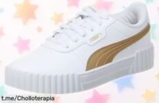 Zapatillas Puma Carina 30 Aqua Metallics mujer con diseño que brilla y descuento brutal solo por tiempo limitado corre que vuelan estas deportivas a precio rebajado irremplazable no digas luego que te lo perdiste