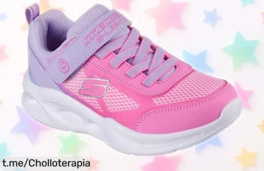 Zapatillas Skechers Sola Glow Ombre Deluxe con luces de colores y amortiguación máxima precio rebajado oferta única solo por tiempo limitado corre a conseguirlas