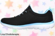 Zapatillas Skechers Summits para mujer con amarre rápido y suela que absorbe golpes a precio rebajado dificil de creer ¡date prisa que se acaban!