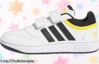 Zapatillas adidas Hoops Lifestyle con velcro para niños a precio rebajado, mejora su día a día y asegúrate de que corran felices ¡No te quedes sin las tuyas!