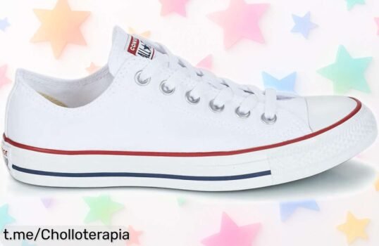 Zapatillas blancas Converse Chuck Taylor All Star Classic con un precio rebajado que no volverás a ver, aprovecha este super chollo por tiempo limitado y corre que vuelan ¡quedarán pocas!