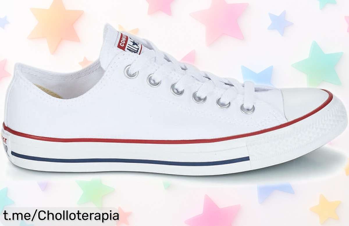 Zapatillas blancas Converse Chuck Taylor All Star Classic con un precio rebajado que no volverás a ver, aprovecha este super chollo por tiempo limitado y corre que vuelan ¡quedarán pocas!