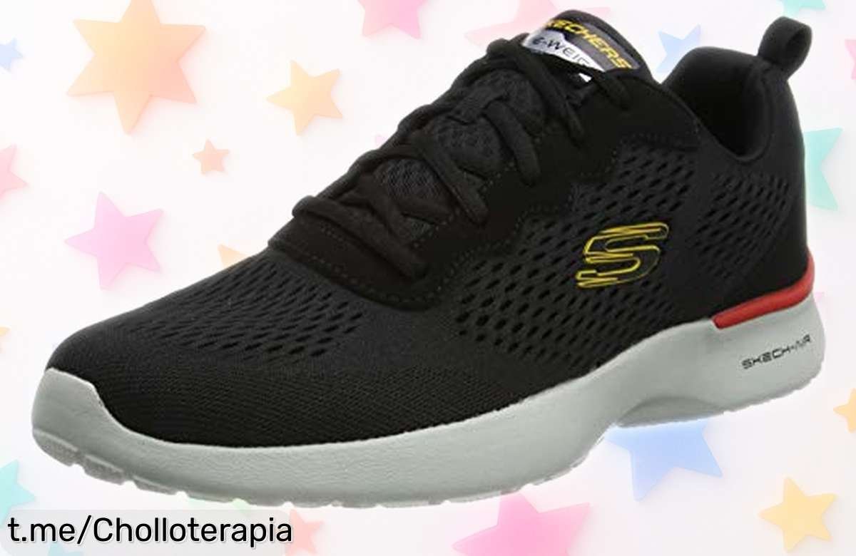 Zapatillas deportivas Skechers SkechAir Dynamight con suela aireada y descuento brutal, siente el poder en cada paso antes de que se agoten.