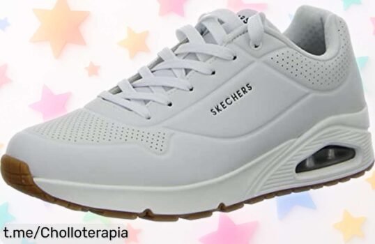 Zapatillas resistentes Skechers Uno Stand On Air con suela antideslizante y cierre ideal, un ofertón rebajado que está volando ¡lánzate ya antes de que se agoten!
