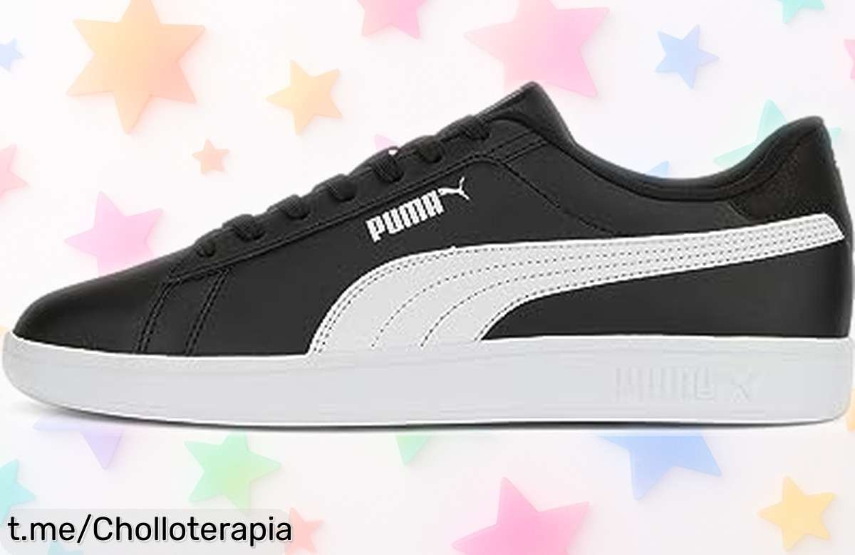 Zapatillas unisex Puma Smash 3.0 L black white con diseño top y estilo imbatible, precio rebajado a tope sólo por tiempo limitado ¡no dejes que este super chollo se escape, vuela ya!