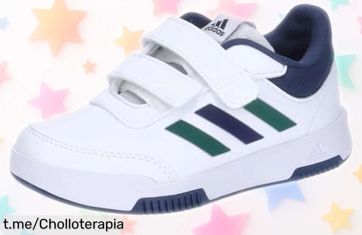 Zapatillas unisex adidas Tensaur con velcro rapidísimo y malla que respira, resistencia top a un precio rebajado que no durará; ponles zapatillas nuevas ya antes de que se agoten las pocas unidades disponibles ¡corre tú también con este super chollo!