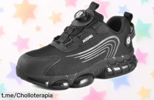 Zapatos de seguridad JACKSHIBO con puntera de acero, ahora a un precio rebajado que no se repetirá. ¡Corre antes de que vuelen y cuida tus pasos con este ofertón!