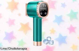Depiladora de luz pulsada con función hielo a 8 °C: depila sin dolor y refresca tu piel en solo 10 minutos. ¡No te pierdas este super chollo, precio rebajado por tiempo limitado!