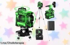 Descubre el increíble nivel láser 360º verde con trípode, autonivelante y súper preciso, ¡rebajado a un precio loco! Ideal para que tus montajes sean fáciles y rápidos. Apresúrate, esta oferta vuela rápido.