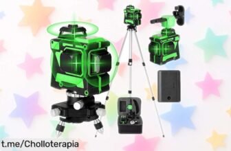 Descubre el increíble nivel láser 360º verde con trípode, autonivelante y súper preciso, ¡rebajado a un precio loco! Ideal para que tus montajes sean fáciles y rápidos. Apresúrate, esta oferta vuela rápido.