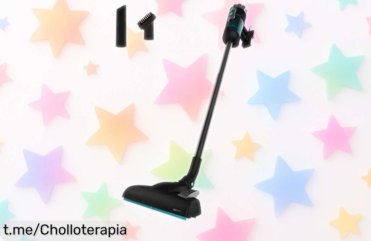 Super potente aspiradora escoba Cecotec Conga Popstar 600 Vital con giro 360º a precio rebajado: ¡Limpia hasta lo imposible y aprovecha este chollo antes de que se agote!