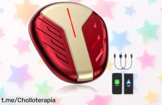 Adaptador inalámbrico TIMEKNOW para coche que transforma tu CarPlay y Android Auto; ¡conecta rápido, vive la libertad digital al volante y no te pierdas este super chollo!