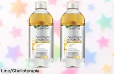 Agua micelar en aceite Garnier 2x400ml para desmaquillar waterproof: ¡Chollazo rebajado que hace brillar tu piel! Corre, esta oferta vuela y la quieres ya.